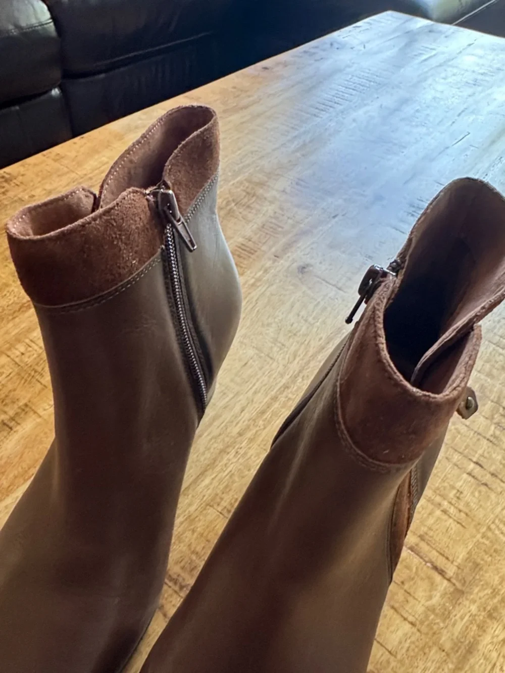Cobb Hill Wynter Women's Brown Leather Zip Ankle Boots booties size 9 NEW
